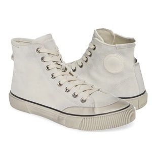 ALL SAINTS HIGH TOP WHITE SNEAKERS SZ 8.5